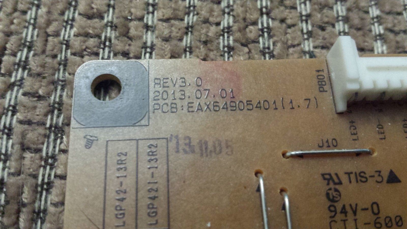 LG 42LA6200 Netzteilplatine EAX64905401 (1.6) EAY62810601